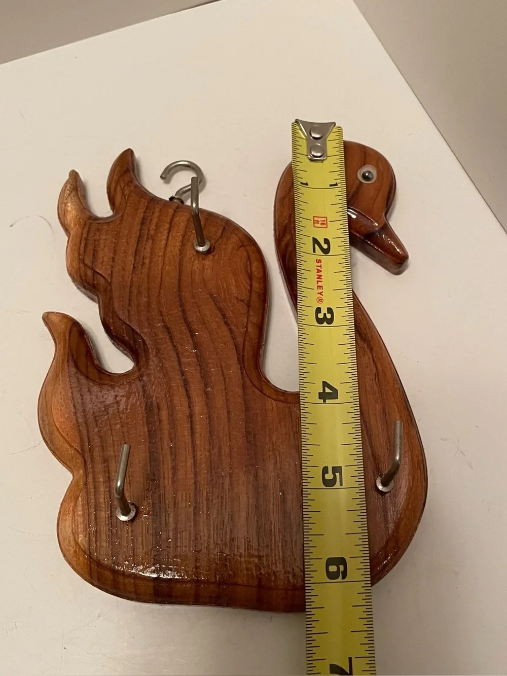 Vintage Wooden Swan Key‎ Rack Cottage Core Retro